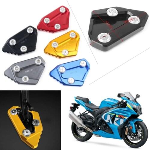 GSXR1000 K9 Motorcycle Kickstand Foot Side Stand Extension Pad Support Plate For SUZUKI 2009 2010 2011 2012 2013 2014 2015 2016
