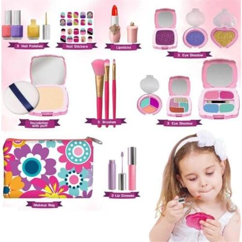 Simulation Girl Makeup Toy Pretend Game Cosmetic Set Children Makeup Cosmetic Bag Beauty Fashion Toys