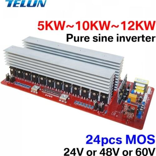 5KW~10KW~12KW Pure Sine Inverter DC24V or 48V or 60V to AC220V 110V 120V Converters 5000W 10000W 12000W Solar Power Motherboard