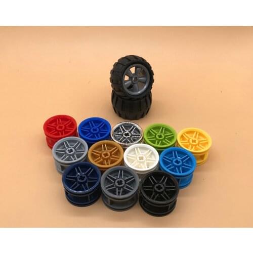 MOC technology sports car building block 61481 + 56145 wheel tyre 43x26mm compatible with ev3 DIY assembly educational toys