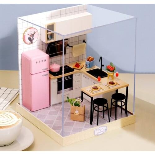 Ob11bjd Furniture DIY Doll House Kitchen Furniture Miniatures Kit Doll Furniture 1/12 Blyth lol Accessories for Dolls Juguetes