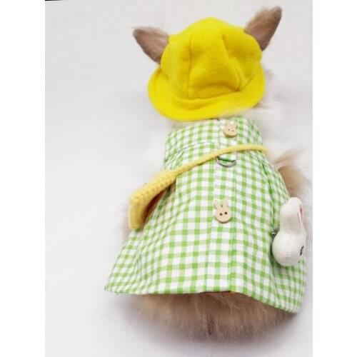 Lovely Pet Dress Set Rabbit Chinchillas Skirt Leash Apparel Clothes Summer