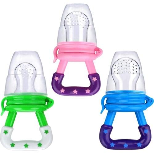 3Pcs Fresh Food Nibbler Baby Pacifiers Feeder Kids Fruit Feeder Nipples Feeding Safe Baby Supplies Nipple Teat Pacifier Bottles
