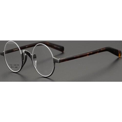 Pure Titanium Small Size Reading Eyeglasses Frames Vintage Women Optical Eyewear Ultralight Presbyopia Round Glasses for Men