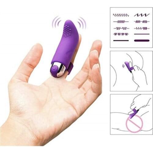 Wholesale 10 Speeds USB Charging Finger Vibrators Clitoris Stimulation Silicone Sex Toys For Women Massage Vibrating Adult Sex P