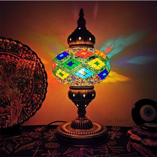 Features manually restoring ancient ways is the bedroom living room restaurant hotel home stay bar Turkey Mosaic lamp