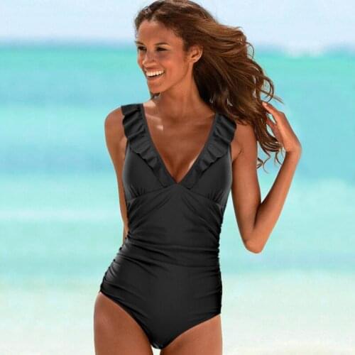 Sexy Ruffle One Piece Swimsuit 2022 Swimwear Women Push Up Swimsuits Beachwear Monokini Vintage Brazilian Bodysuit Bathing Suit