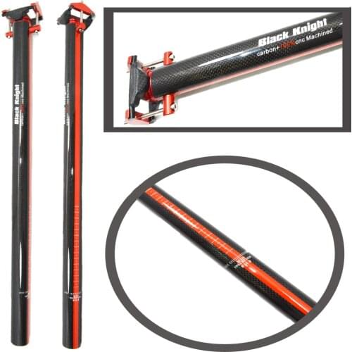 Black knight full Carbon fiber seatpost road bike seatpost 33.9& 34.9mm 580mm folding bike seatpost 3K carbon bicycle parts