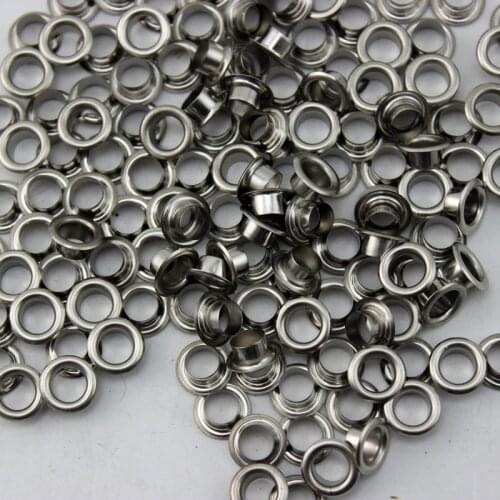 300set 6MM COPPER Antique Silver eyelets buttons clothes accessory handbag findings