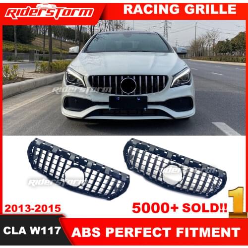 For CLA W117 GT Grille Front Grill for mercedez benz CLA class W117 CLA200 2013-2015 grill front bumper GT grille