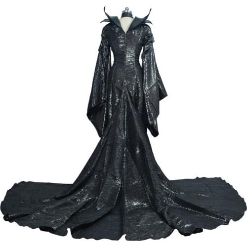 Adult Deluxe Maleficent Costume Evil Queen Cosplay Outfit Ladies Fancy Dress Women Halloween Party Cosplay Costume hat