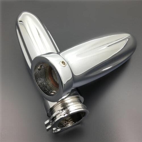 7/8" 22mm Chrome Motorcycle Handlebar Hand Grip For Harley Honda Kawasaki Suzuki Yamaha Old School Vintage