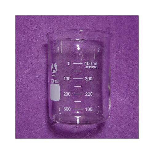 500mL Glass Beaker,Low Form,Lab Beaker with Spout Mouth,Lab Glassware