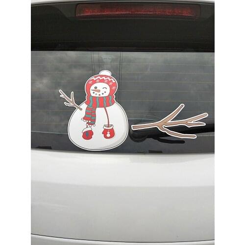 ZTTZDY Snowman In Stylish Gloves Scarf Christmas PVC Decal Car Sticker YJ1-0019