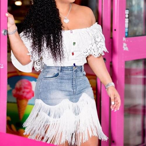 SWEETWOO Denim Pencil Skirts