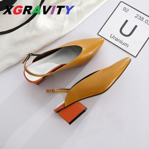A090 New Sexy Xgravity Branded Pop Star Pointed Toe Summer Shoes V Cut Sexy Women High Heel Pumps Elegant Branded Dress Shoes