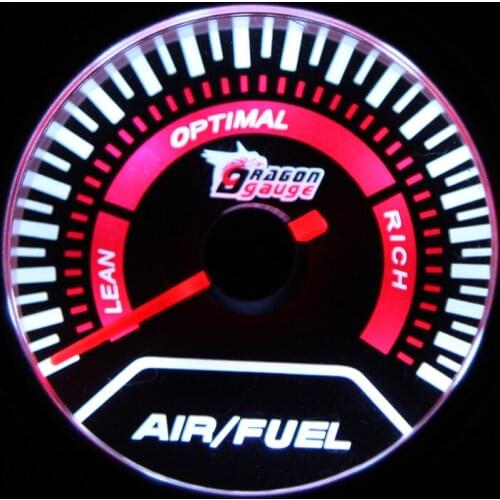 Universal KKmoon 2" 52mm Smoke Lens Pointer Air/Fuel Ratio White LED Gauge Universal Car Meter Car Styling Instrument