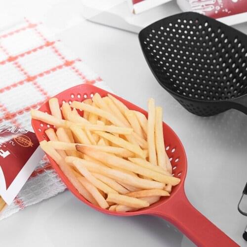High Temperature Resistance Kitchen Accessories Nylon Strainer Scoop Colander Drain Water Leaking Shovel Gadgets Cooking Tools