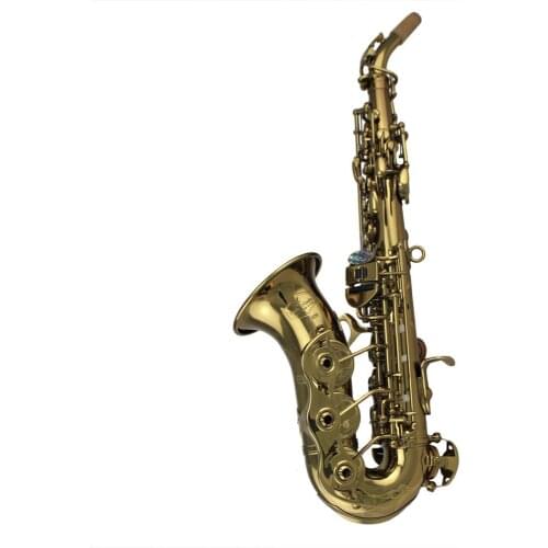 High Grade German musician design Curved champagne gold Soprano Saxophone