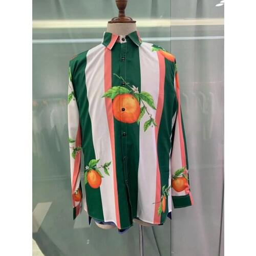 W1244 Fashion Mens Shirts 2021 Runway Luxury famous Brand European Design party style Mens Clothing