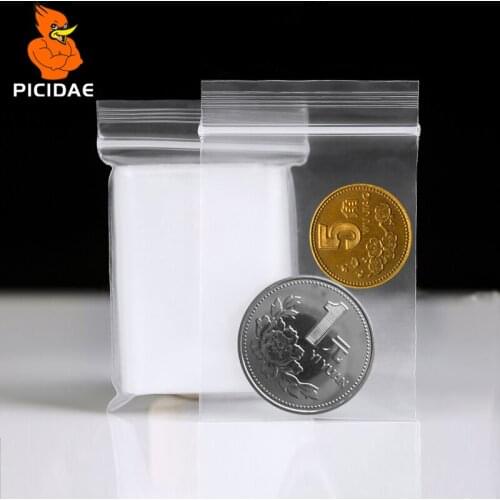 Clear Mini Miniature Zip Lock Grip Plastic Packaging Bag Food Candy beans Jewelry Resealable Thick PE Self Sealing Small Package