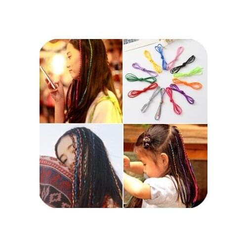 1000pcs/lot 1mm/2mm Color Rope Multi Nylon Yarn Hair Ribbons Dreadlocks Braided Hair Band Hair Accessories HA547