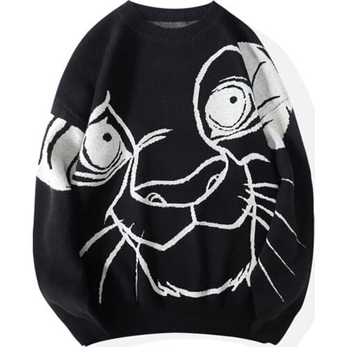 2021 Sweaters MenS Black Print Long Sleeves Korea Fashion Autumn Winter Turtleneck Pullover Knitted O-Neck Plus OverSize 5XL