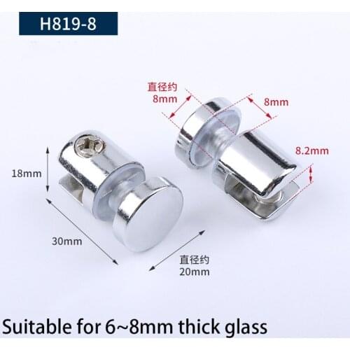 4pcs Zinc Alloy Soporte Repisa Vidrio Glass Hinges for Glass Showcases Shower Systems Shelf Bracket 6-8mm/ 8-10mm/ 10-12mm Glass