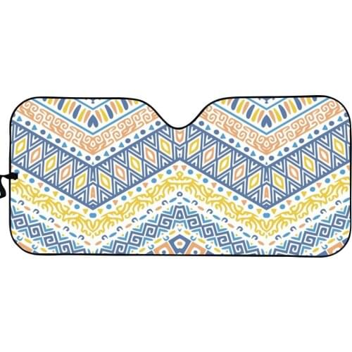 African Tribe Print UV Protect Foldable Front Windshield Sunshade Universal Car Windshield Sun Shade Durable Sun Shade for Car
