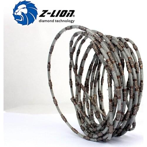 Z-LION 4.0mm Brazed Diamond Wire Sawing Finest Diamond Wire Cutting For Marble Jad And Other Precious Stone