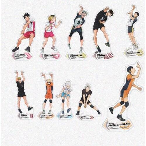 Anime Haikyuu!! Hinata Shoyo Tobio Kageyama Kei Tsukishi Acrylic Figure Stand Display Model Plate Table Decorative Collection