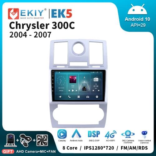 EKIY Android 10 IPS Screen Car Radio For Chrysler Aspen 300C 2004-2008 Stereo Receiver GPS Navi Multimedia All-in-One Head Unit