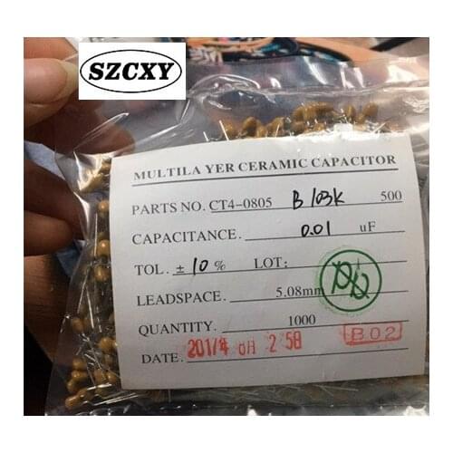 Free Shipping 1000PCS CT4-0805B103K500 50V-103K 10NF 10
