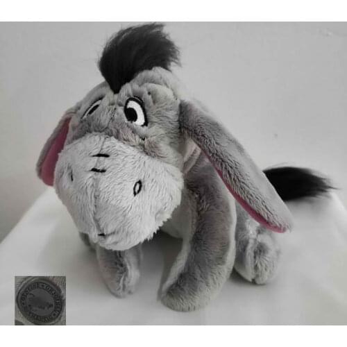 Free Shipping 20cm 7.8'' Original Gray Eeyore Donkey Plush Toy Stuffed Animal Soft Baby doll for kids Birthday Gift