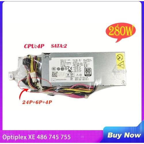 New Power Supply for Dell Optiplex XE 486 745 755 280W D280ES-00 L280E-01 DPS-280MB A Y738P D499R Fully Tested