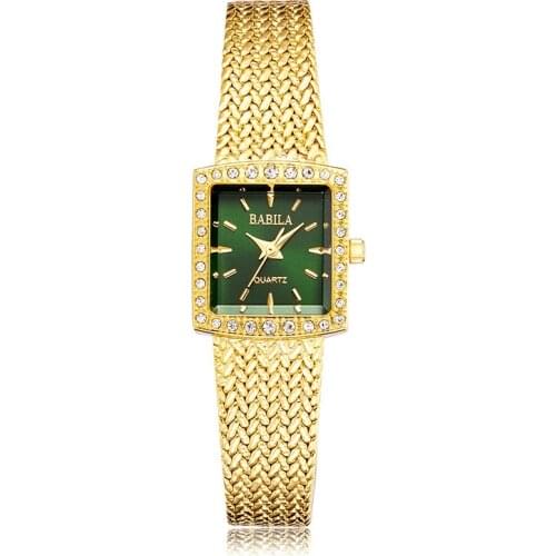Ladies Watch Luxury Niche Chic Wind Square Suit Diamond Vintage Wheat Ear Quartz Watch Girlfriend Gift