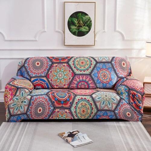 Bohemian Printed Slipcover Spandex Morocco All-inclusive Sofa Cover Endurable and Free Wrinkle Jacquard Fabric Couch Cover D30