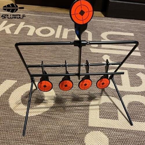 Hot Sale 5 Targets Automatic Reset Rotating Gun Rifle Metal Shooting Target Set for .177 or .22 Caliber Training