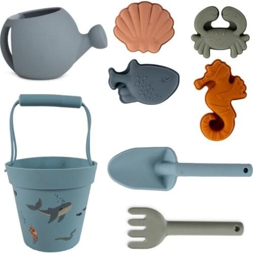 2021 New Silicone Beach Toys Summer Cute Animals Play Sand And Water Tool Set Games Boys And Girls Outdoor Toys