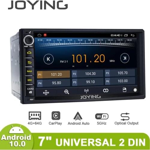 JOYING 2 din car radio GPS Navigation video stereo player 4G RAM 64GB RAM 7 inch head unit Android 10.0 with Carplay Fast Boot