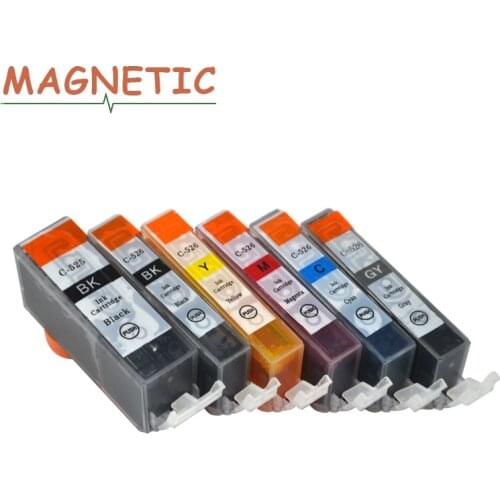 6PCS for canon PGI525 CLI526 compatible ink cartridge For canon PIXMA MG6150 MG6250 MG8150 MG8250 printer full ink pgi 525 526