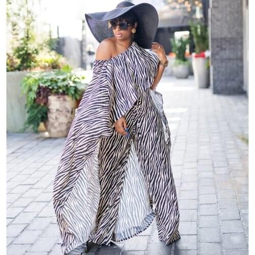 2 Piece Set Women Africa Clothes African Dashiki New Fashion Two Piece Suit Long Tops And Wide Pants Party Plus Size For Lady