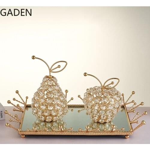 Metal Mirror Tray Cosmetic Storage Fruit Tray Ornaments Wrought Iron Tea Tray Water Cup Tea Set Water Ware Decorative Tray