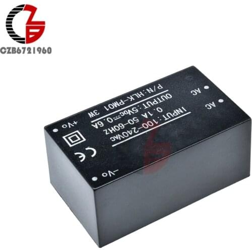 HLK-PM01 AC-DC 220V to 5V Mini Power Supply Module AC 100-240V to DC 5V Step Down Voltage Converter Regulator Transformer
