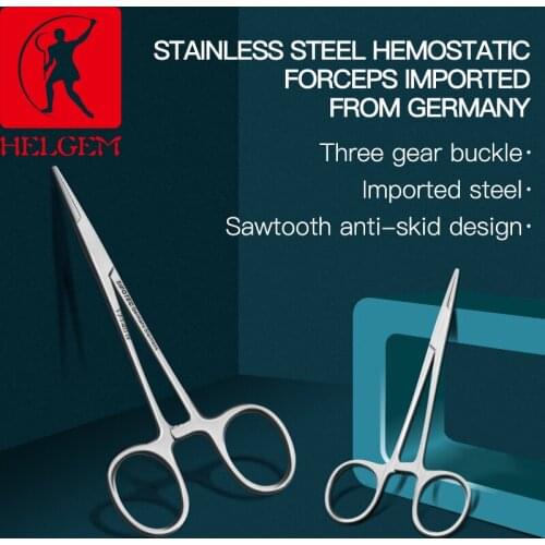 HELGEM Stainless Steel Multifunctional Hemostatic Forceps Medical Surgery Pet Special Plucking Forceps Cupping Forceps