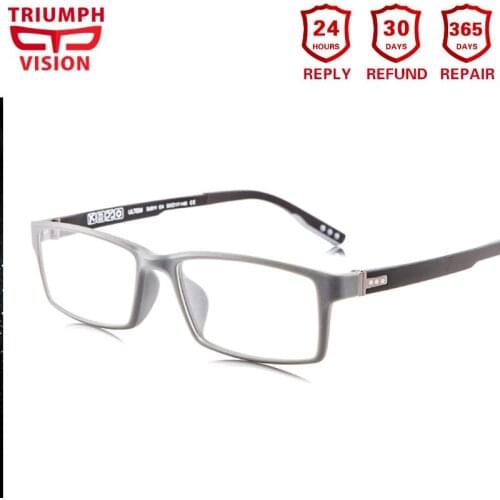 TRIUMPH VISION Futuristic Ultem Frame Ultra Light Prescription Glasses Men Myopia Eyeglasses Anti Blue Ray Computer Glasses
