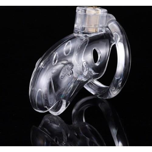Male Chastity Device Cock Cage Penis Ring Bondage Belt Fetish Adult Sex Toys For Men Penis Lock Plastic Chastity Cage