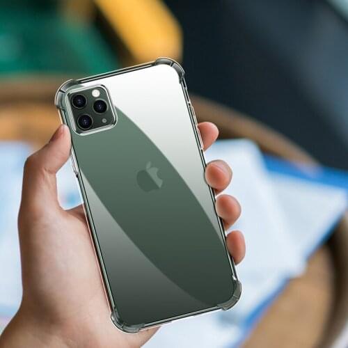 Soft TPU For iPhone 8 11 X Transparent Silicone Phone Case for iphone XR XS Max 7 6 S Plus protection Back Cover Shockproof