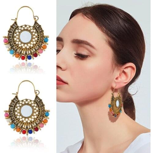 2019 new colorful Bohemian circular earrings color earrings fashion and personality