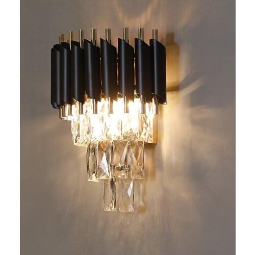 New Modern Black Wall Lamp Sconce For Living Room Badroom Home Indoor Lighting Fixture Decorative Mirror Holders Lights 2019